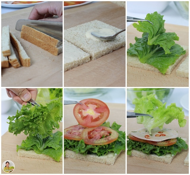 วิธีทำ แซนวิชสลัดโบโลน่า (salad sandwich)