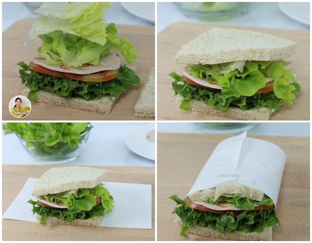 วิธีทำ แซนวิชสลัดโบโลน่า (salad sandwich)